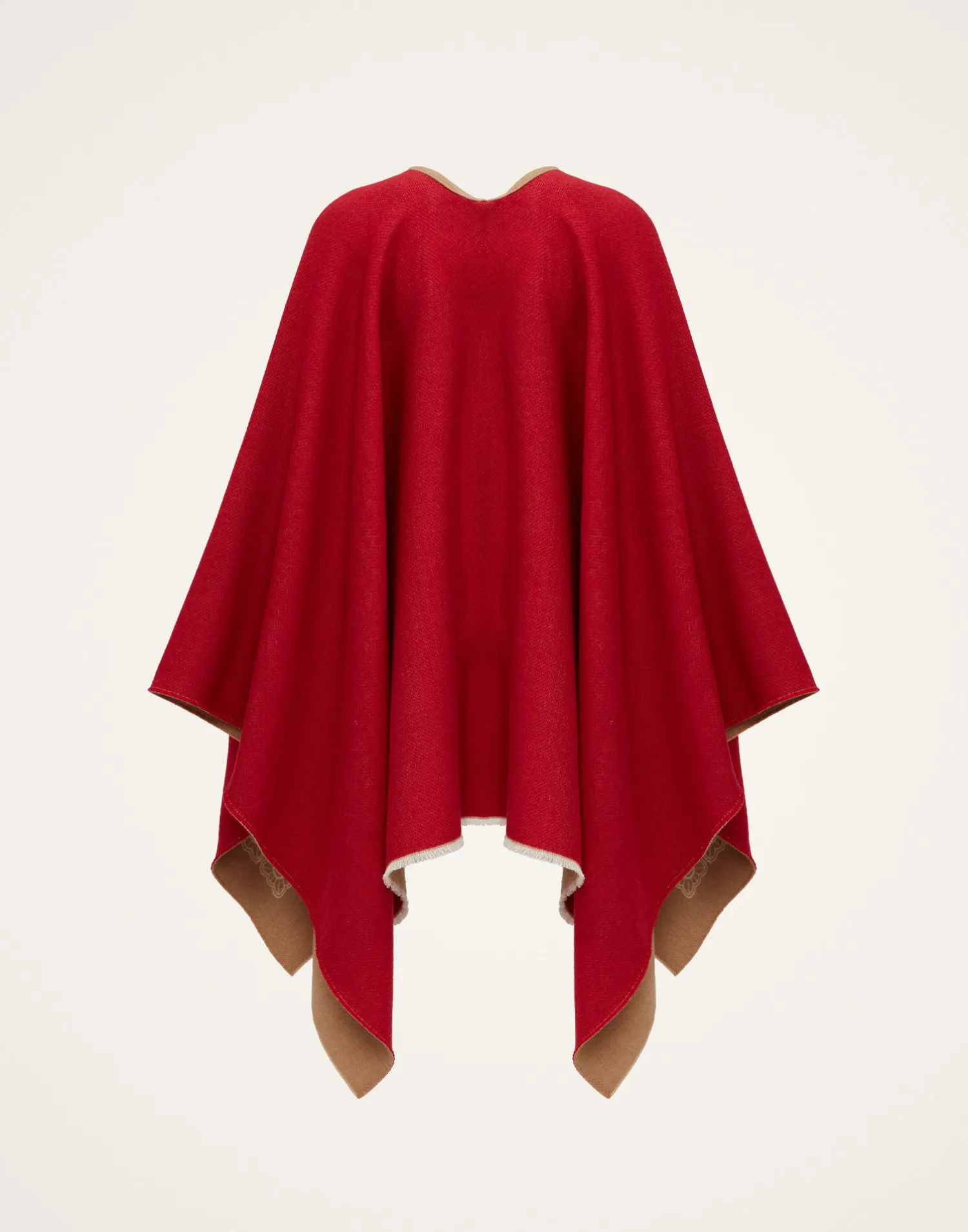 La DoubleJ Capispalla<PonchoMix Tiles Camel in Wool