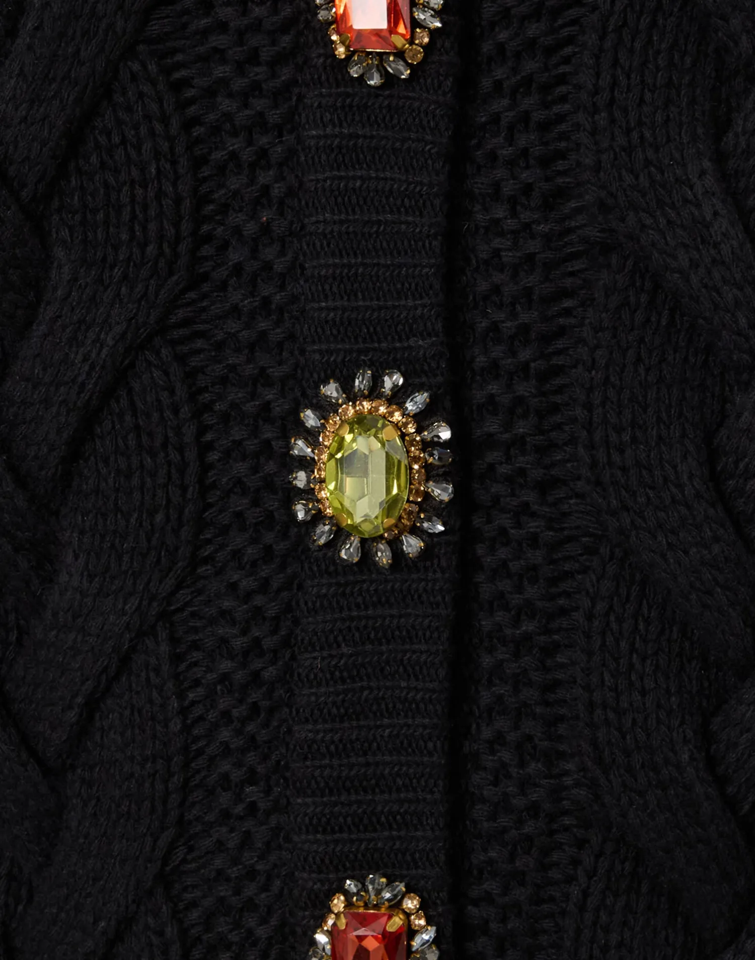 La DoubleJ Party Dressing<Portrait CardiganSolid Black in Chunky Wool