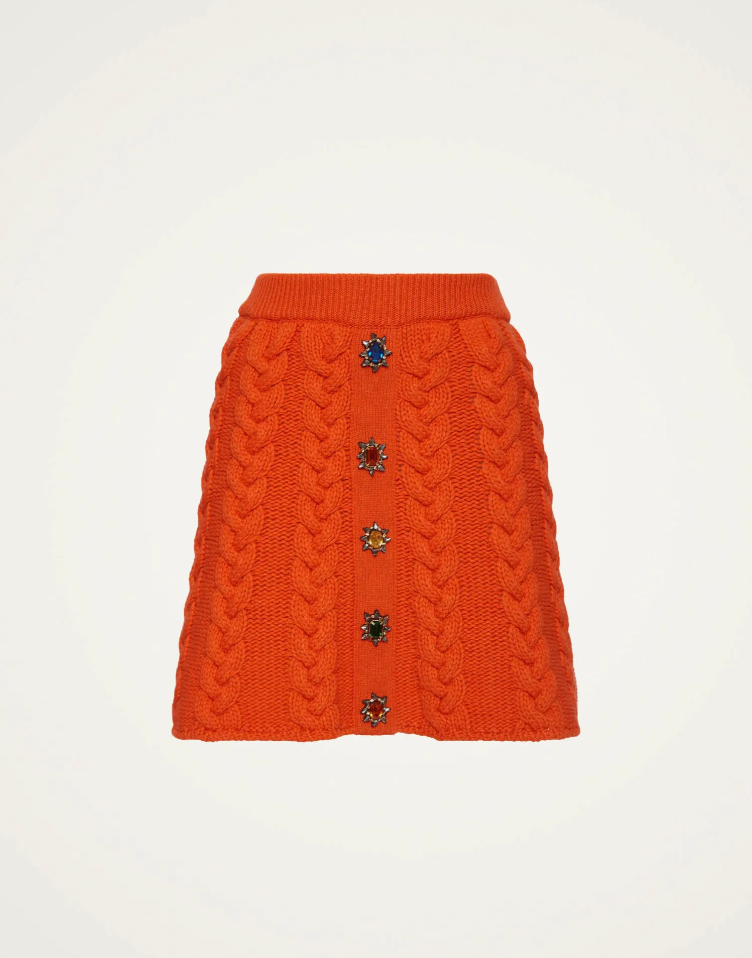 La DoubleJ Maglieria|Gonne<Portrait Mini SkirtSolid Rust in Chunky Wool