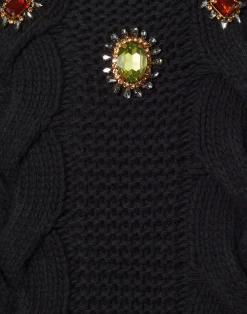 La DoubleJ Maglieria<Portrait TopSolid Black in Chunky Wool