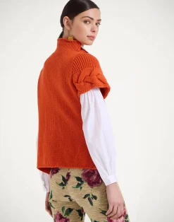 La DoubleJ Maglieria<Portrait TopSolid Rust in Chunky Wool