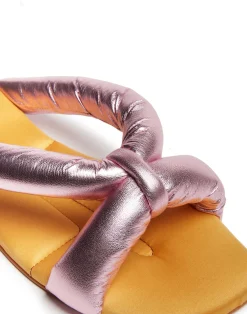 La DoubleJ Scarpe|Accessories<Precious SlidesSolid Yellow in Fake Fur