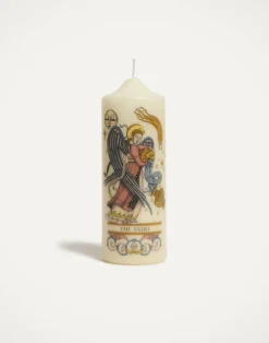 La DoubleJ Candele|Home Décor<Printed Pillar CandleThe Angel Multicolor in Wax