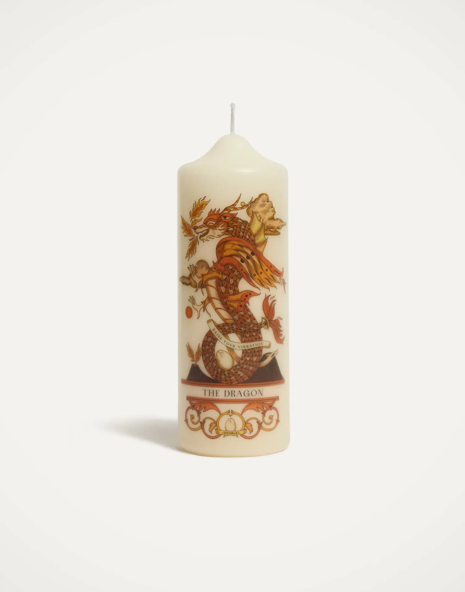 La DoubleJ Candele|Home Décor<Printed Pillar CandleThe Dragon Multicolor in Wax