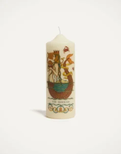 La DoubleJ Candele|Home Décor<Printed Pillar CandleThe Mermaid Multicolor in Wax
