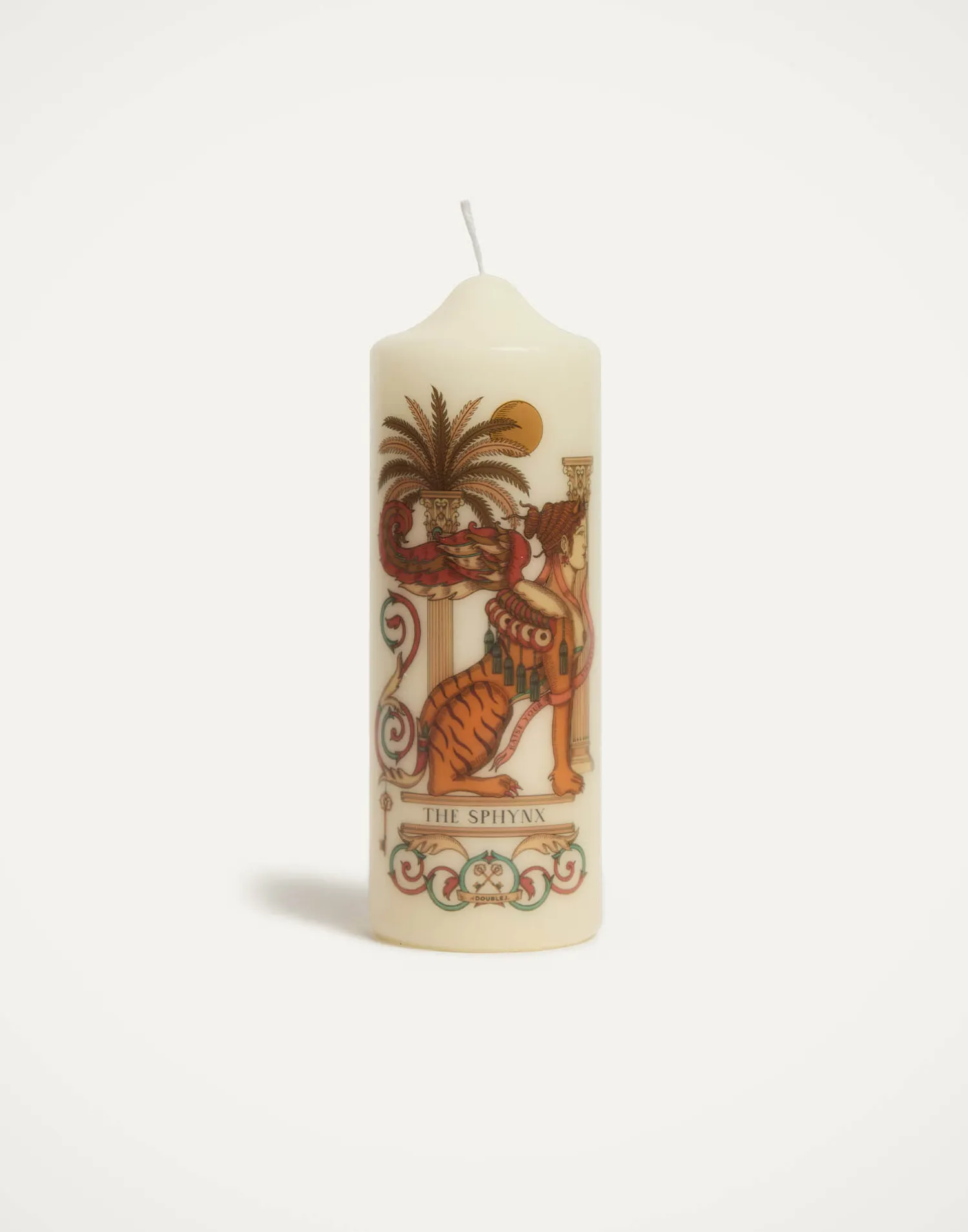 La DoubleJ Candele|Home Décor<Printed Pillar CandleThe Sphynx Multicolor in Wax
