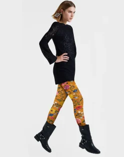 La DoubleJ Piccoli Accessori|Accessories<Printed TightsBotticelli Rust in Stretch Nylon