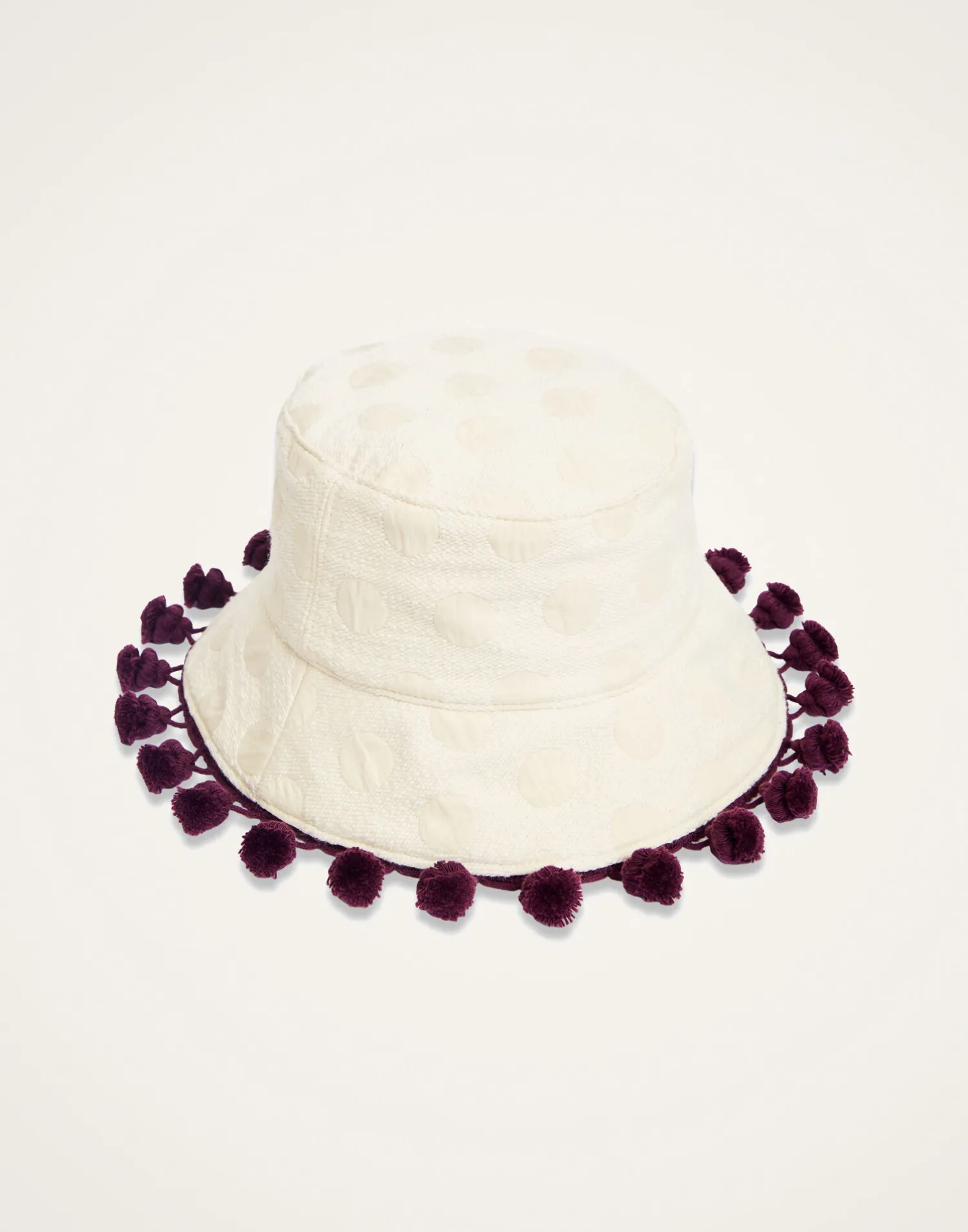 La DoubleJ Cappelli|Accessories<Promenade HatCreamy in Jacquard With Tassels