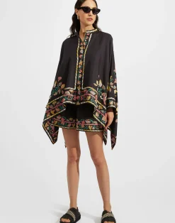La DoubleJ Pantaloni E Shorts<Pull-Up ShortsBorboni Placée Nero in Cotton Poplin
