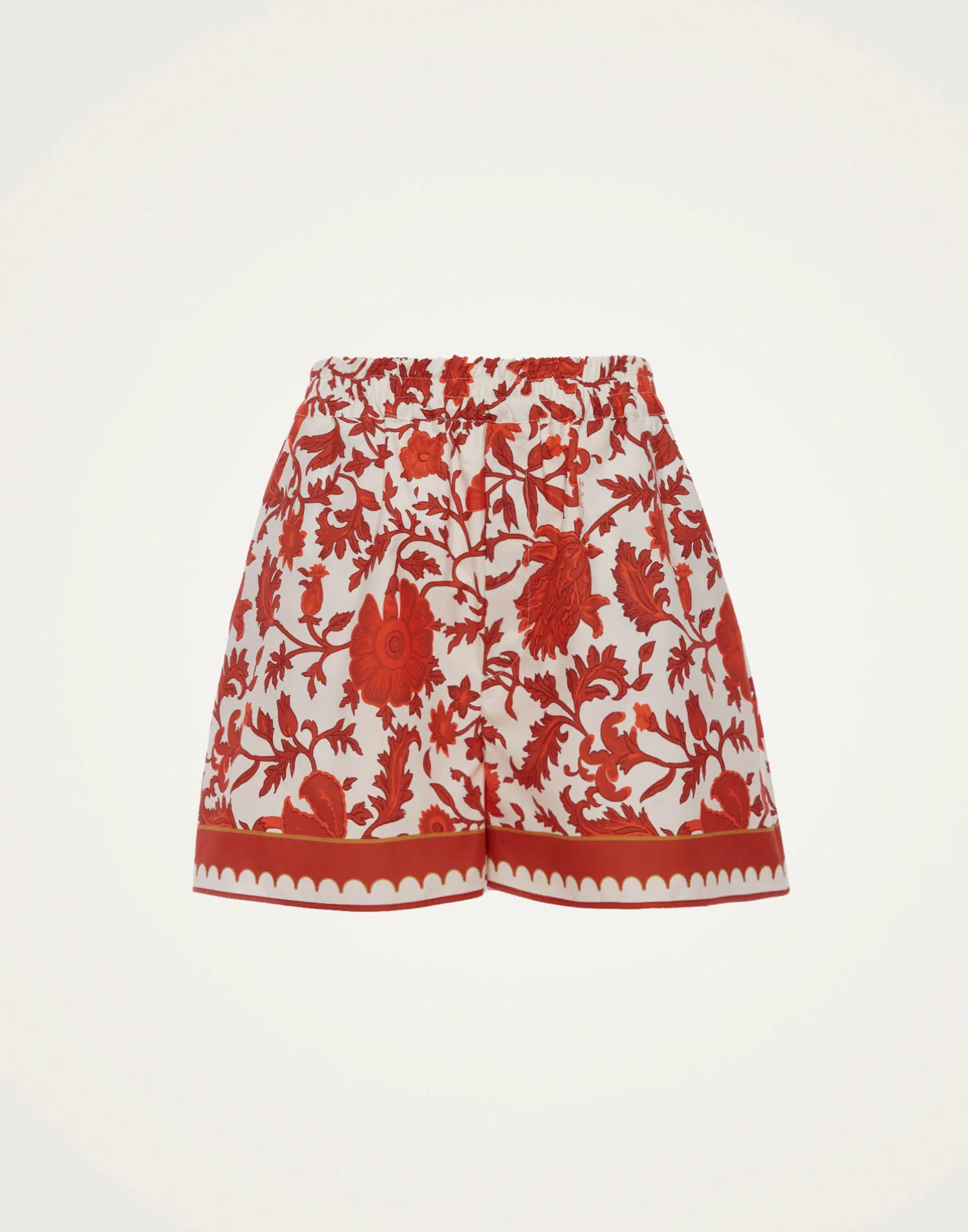 La DoubleJ Pantaloni E Shorts<Pull-Up ShortsDragonflower Mini Red in Summer Poplin
