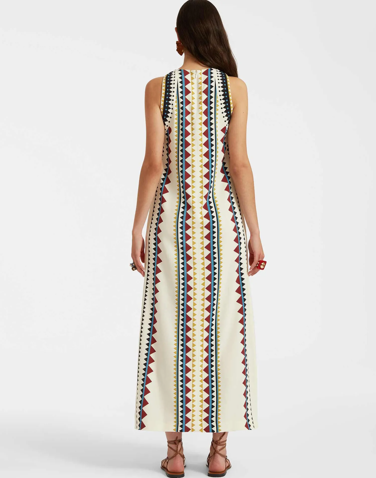 La DoubleJ Vestiti<Racer DressDoric Placée Cream in Envers Satin