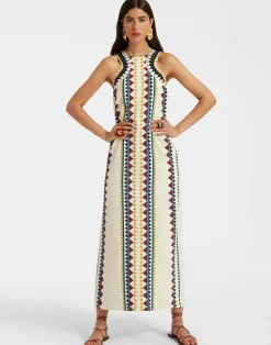 La DoubleJ Vestiti<Racer DressDoric Placée Cream in Envers Satin