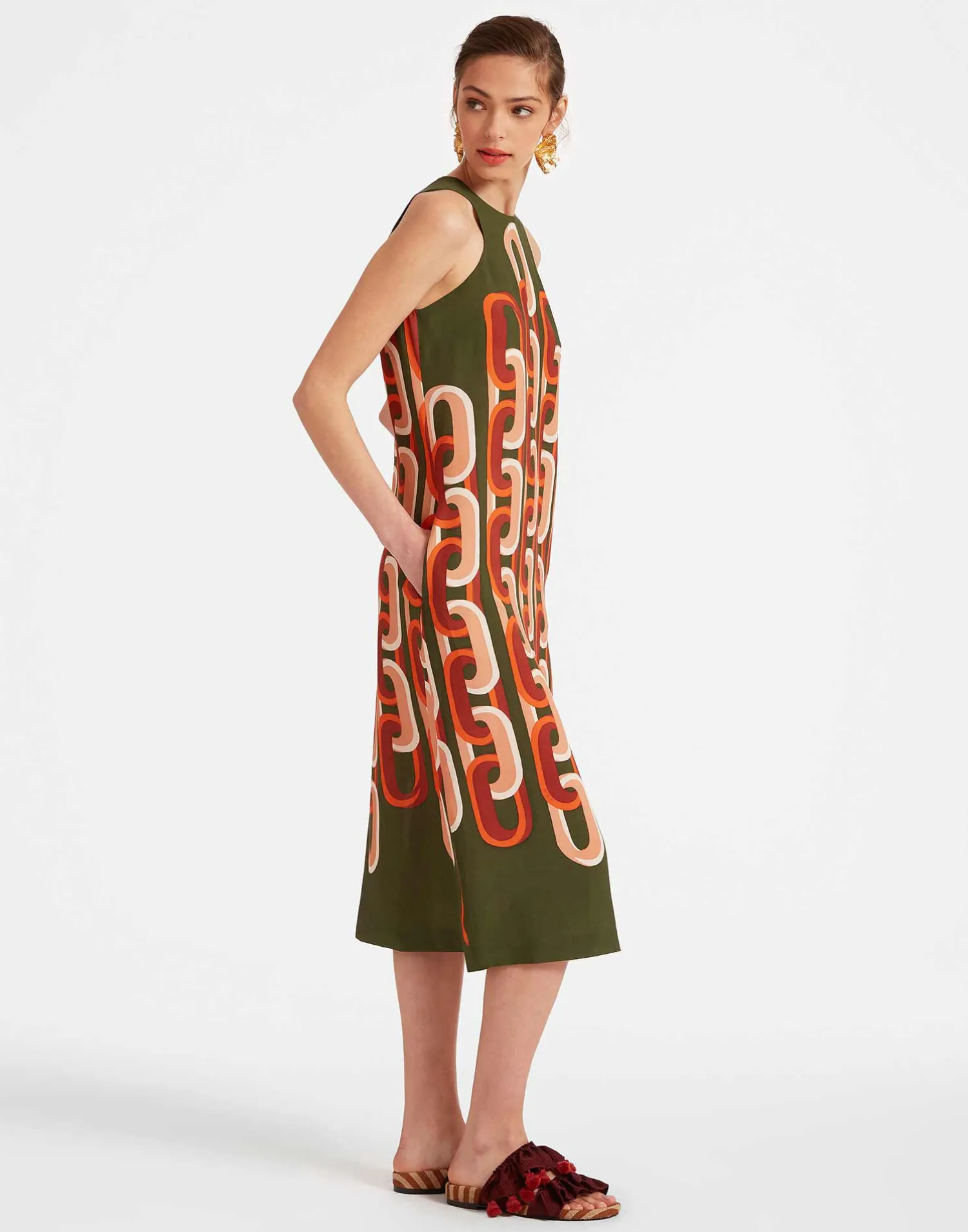La DoubleJ Vestiti<Racer Midi DressPrometheus Placée Camouflage in Sablé