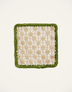 La DoubleJ Bicchieri|Vetro<Raffia Coaster Set Of 4Mixed in Iraca