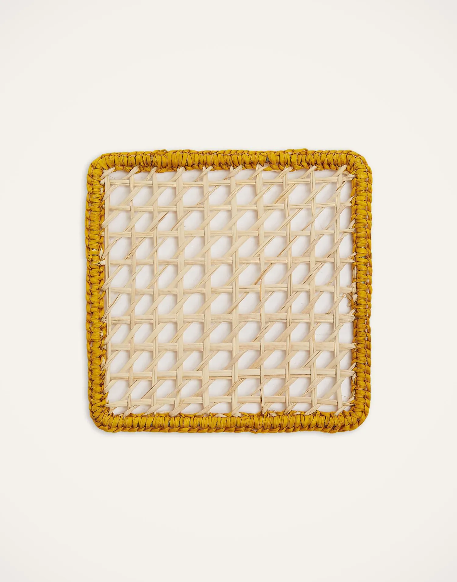 La DoubleJ Bicchieri|Vetro<Raffia Coaster Set Of 4Mixed in Iraca