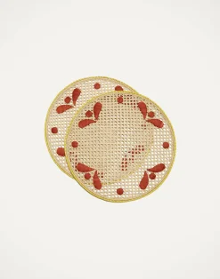 La DoubleJ Runner E Tovagliette|Tessili<Raffia Placemats Set Of 2Capri Brick in Raffia