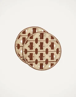 La DoubleJ Runner E Tovagliette|Tessili<Raffia Placemats Set Of 2Napoli Cioccolato in Iraca