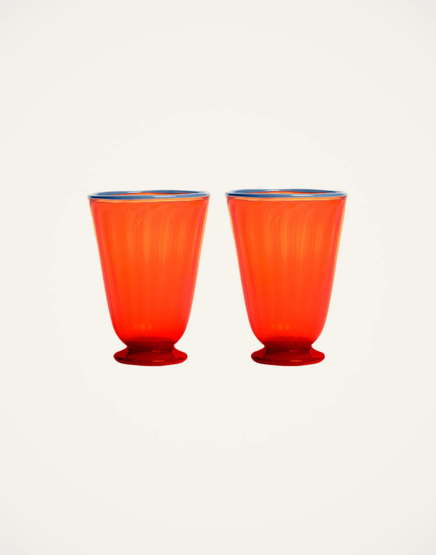 La DoubleJ Bicchieri|Vetro<Rainbow Glasses Set Of 2Orange in Murano Glass