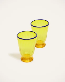 La DoubleJ Bicchieri|Vetro<Rainbow Glasses Set Of 2Yellow in Glass
