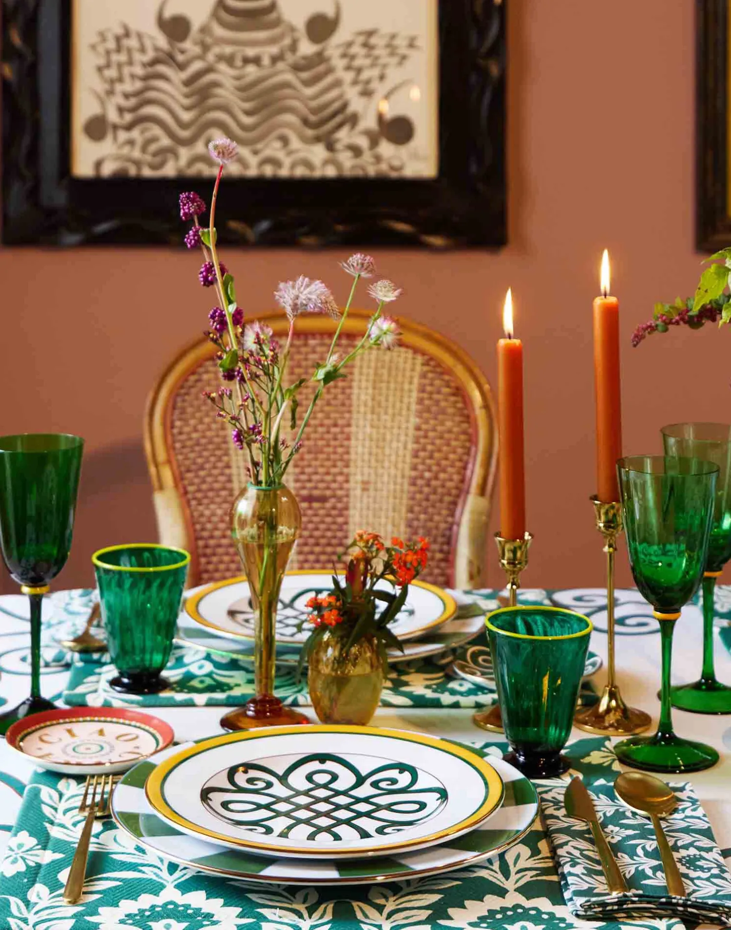 La DoubleJ Bicchieri|Vetro<Rainbow Glass Set of 2Green in Glass