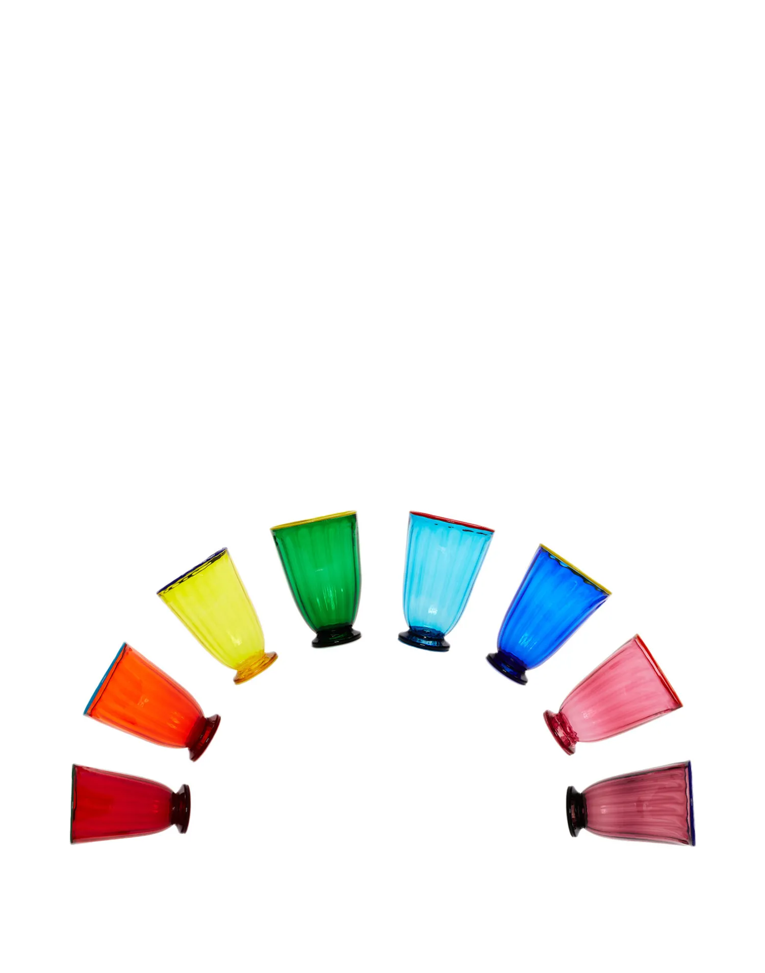 La DoubleJ Bicchieri|Vetro<Rainbow Glass Set of 8Rainbow in Glass
