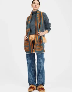 La DoubleJ Foulard E Sciarpe|Accessories<Raise Your Vibration ScarfDark Green in Wool