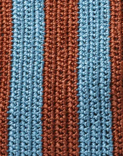 La DoubleJ Borse E Pochettes|Accessories<Riviera ToteBicolore Turchese in Raffia Crochet