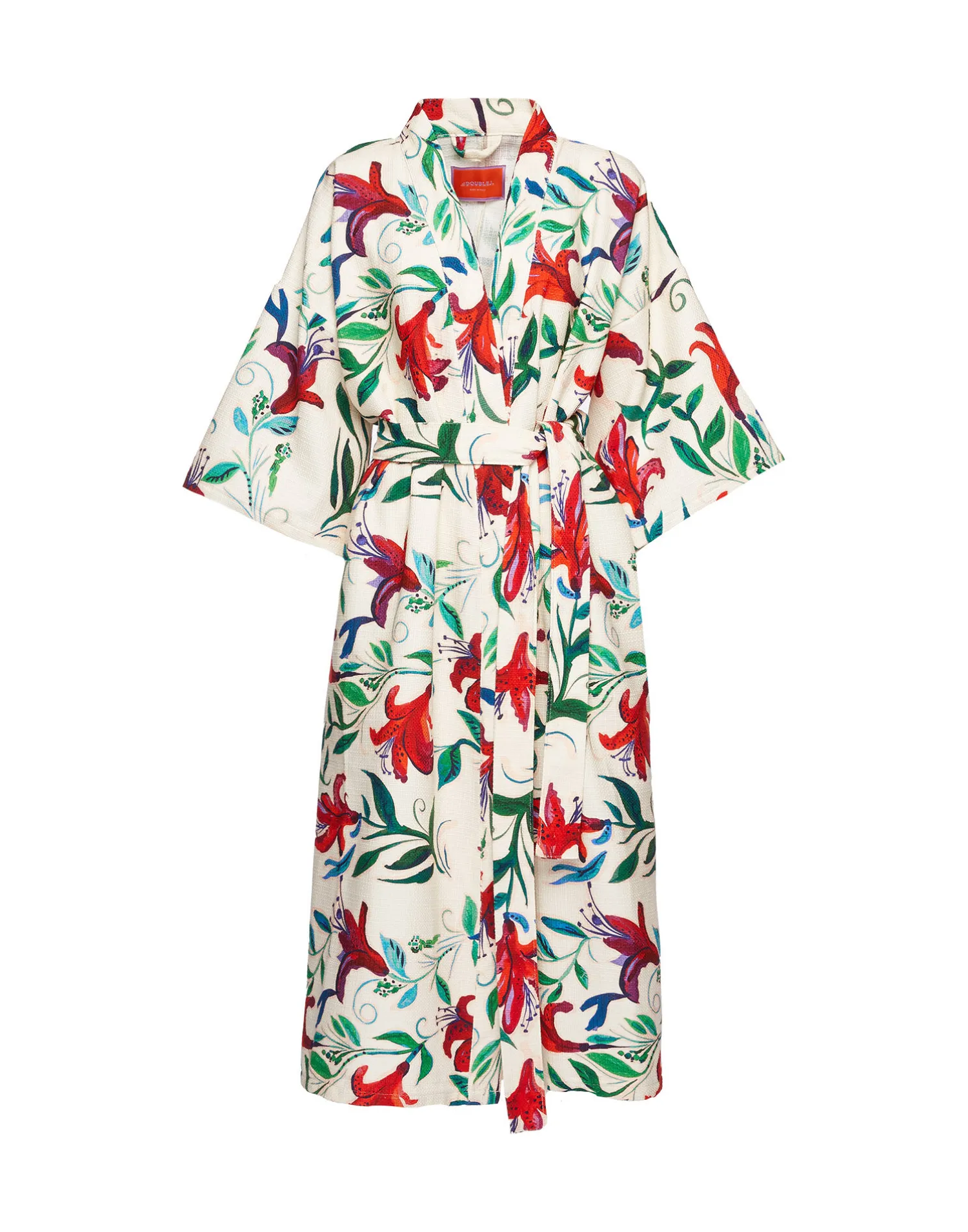 La DoubleJ Loungewear<RobeWhite Lily in Organic Cotton