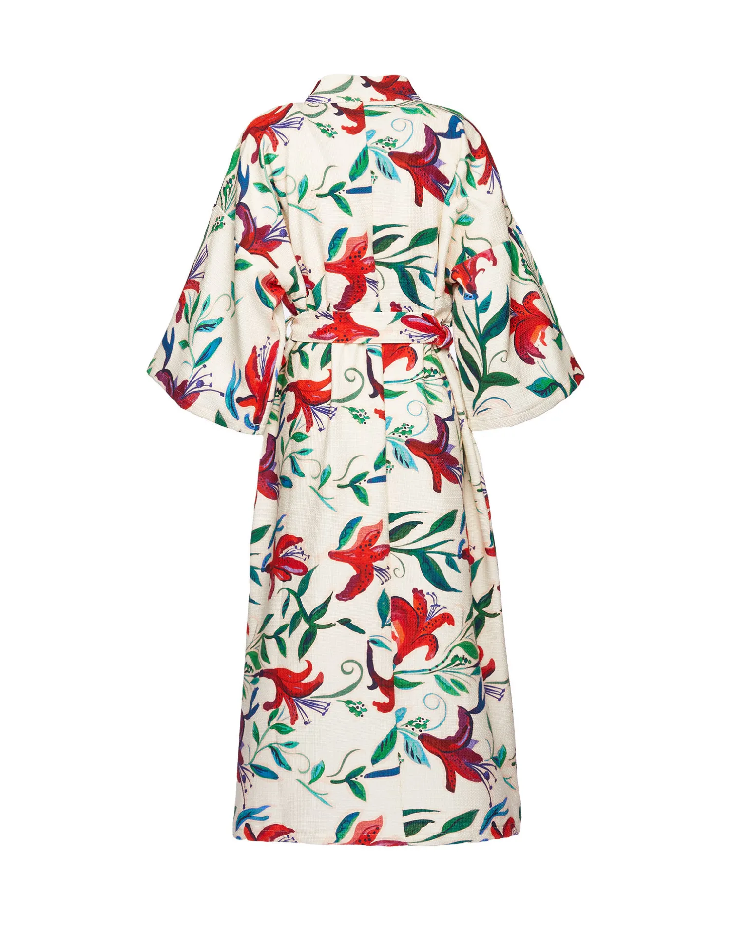 La DoubleJ Loungewear<RobeWhite Lily in Organic Cotton