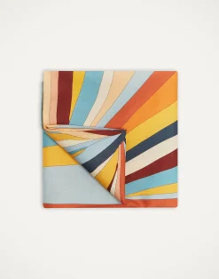 La DoubleJ Tovaglie|Tessili<Round TableclothRainbow Rays Orange in Linen