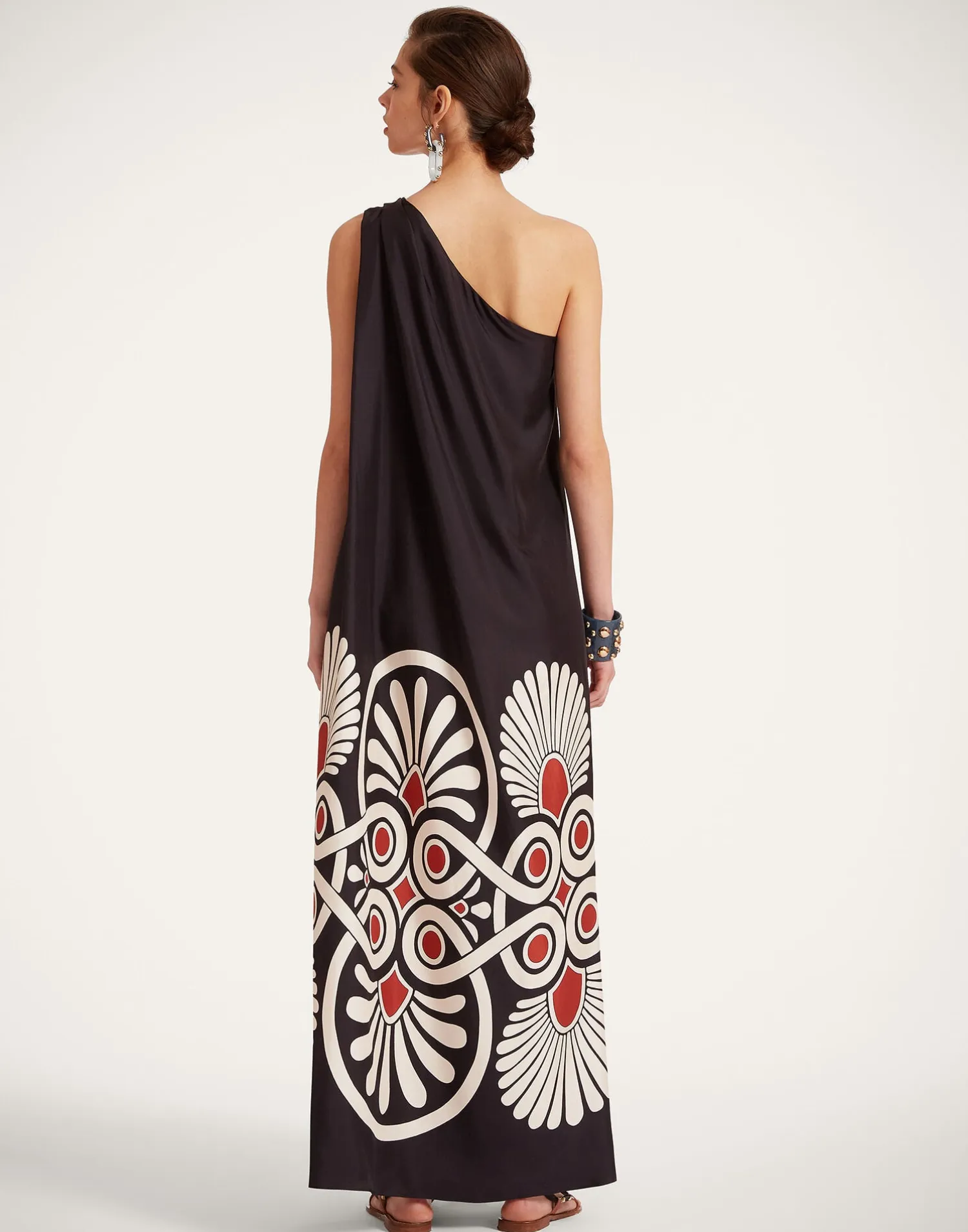 La DoubleJ Party Dressing<Roy DressMedallion Placée Black in Silk Twill