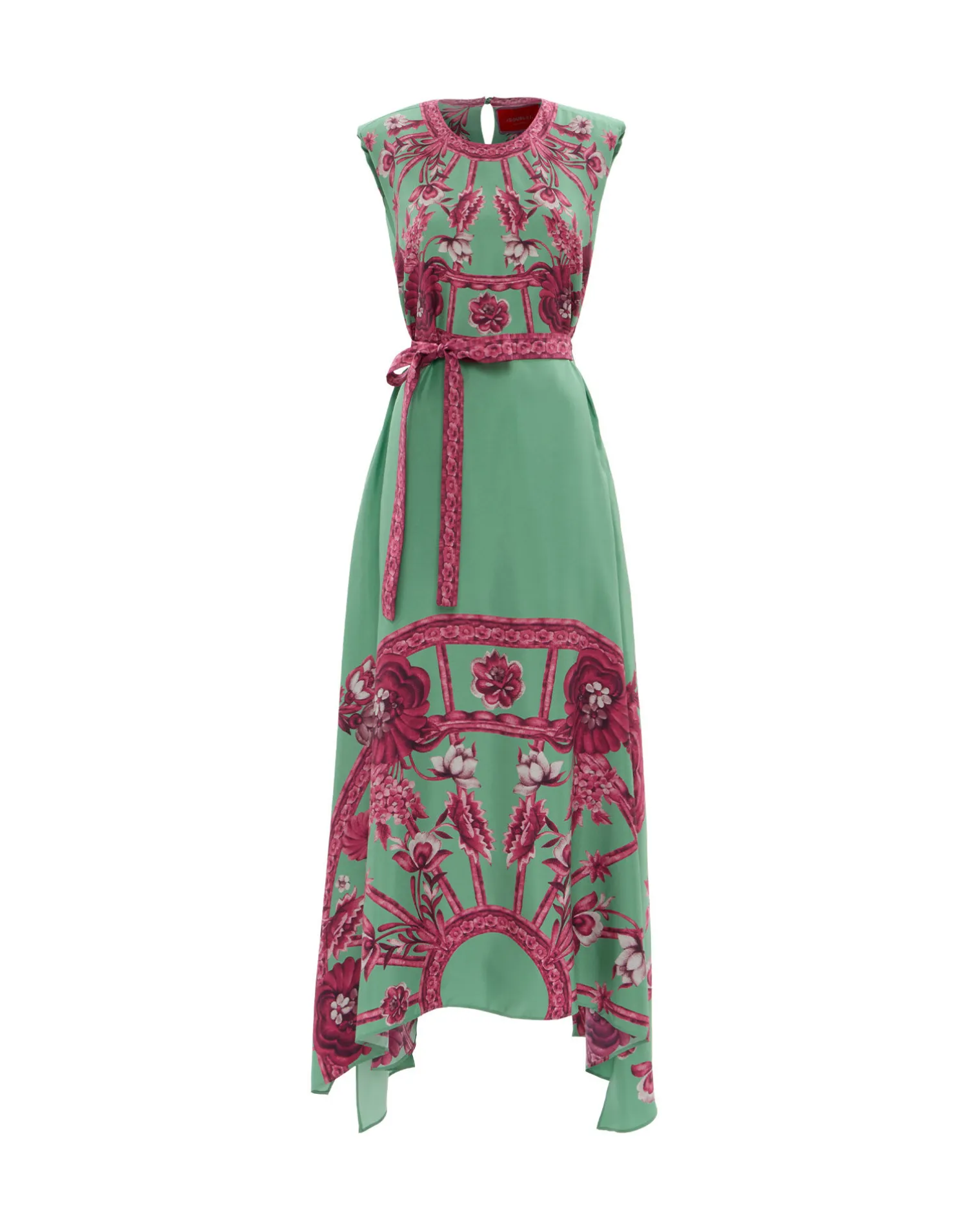La DoubleJ Vestiti<San Carlo DressZodiac Placée Acquamarine in Silk Twill