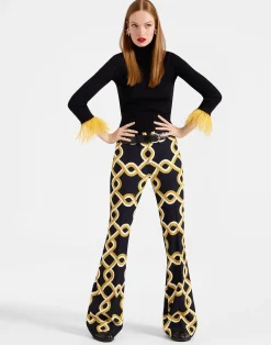 La DoubleJ Pantaloni E Shorts<Saturday Night PantsTackle Black in Sablé Satin