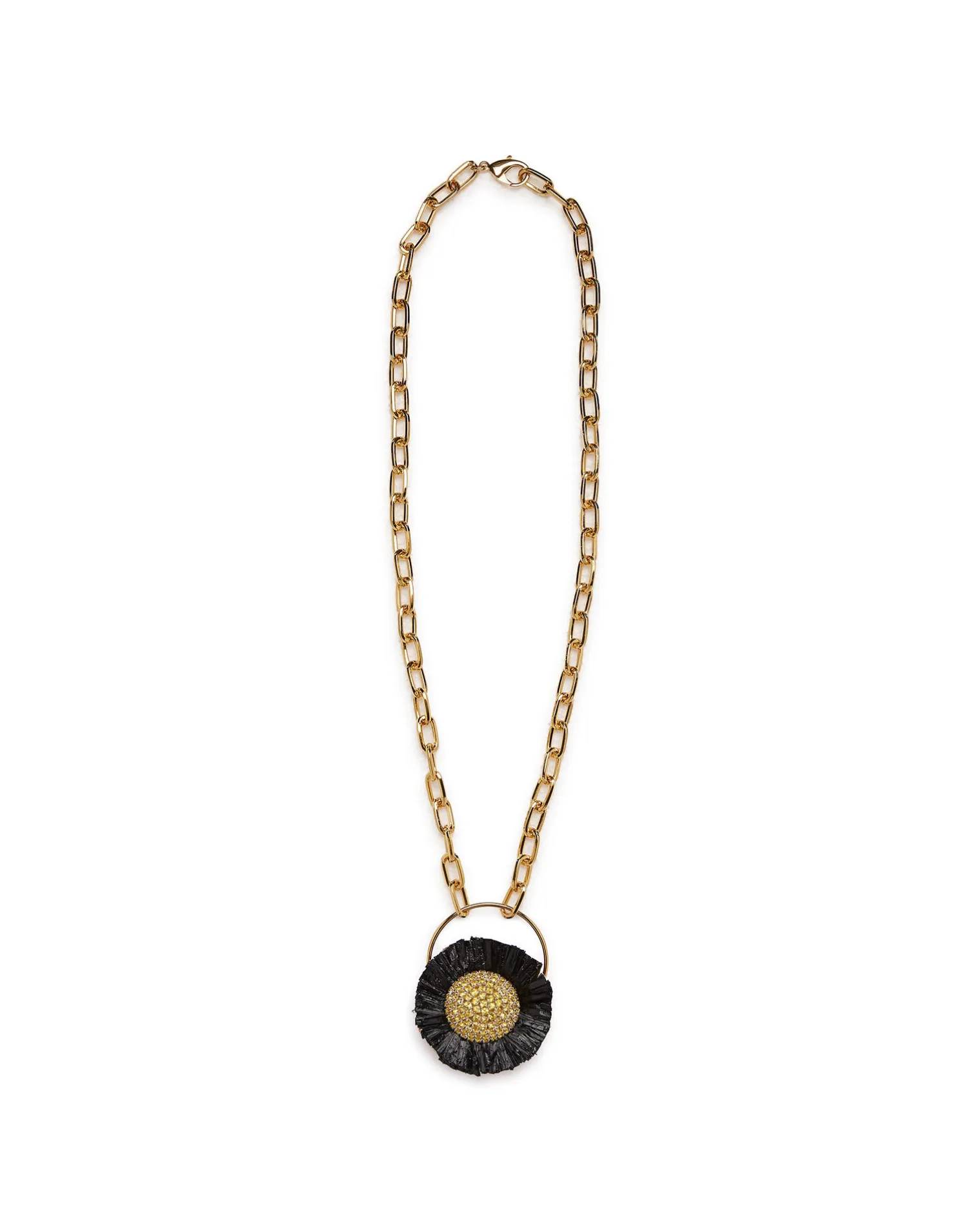 La DoubleJ Bijoux|Accessories<Saturn NecklaceMulticolor Rosa/Ocra in Brass