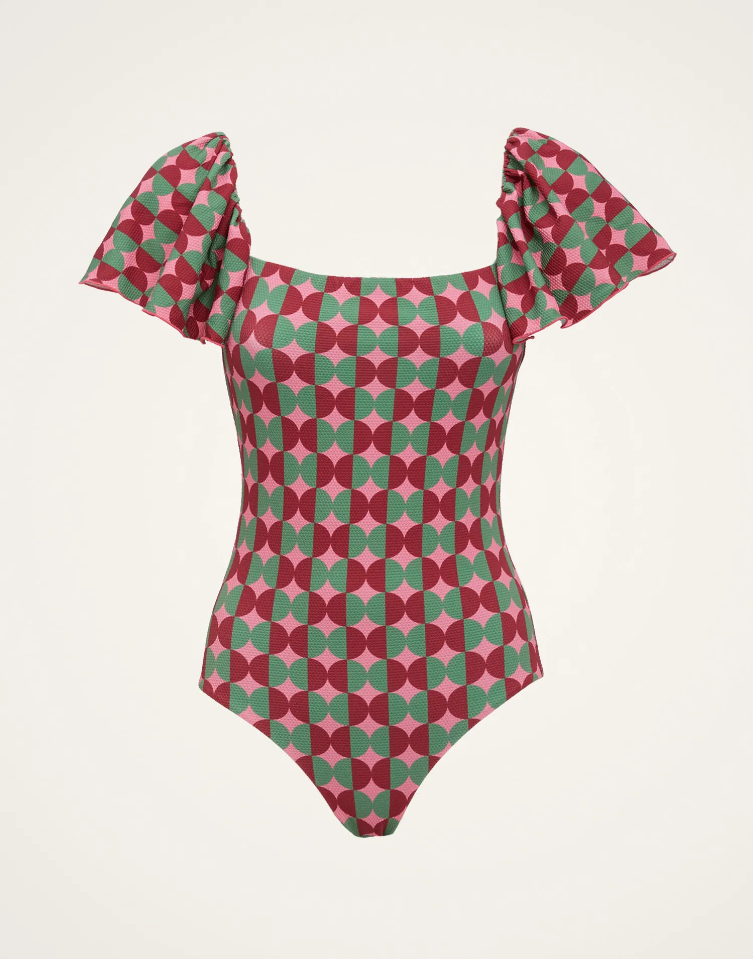 La DoubleJ Moda Mare<Scarlett SwimsuitMezzaluna Pink in Lycra