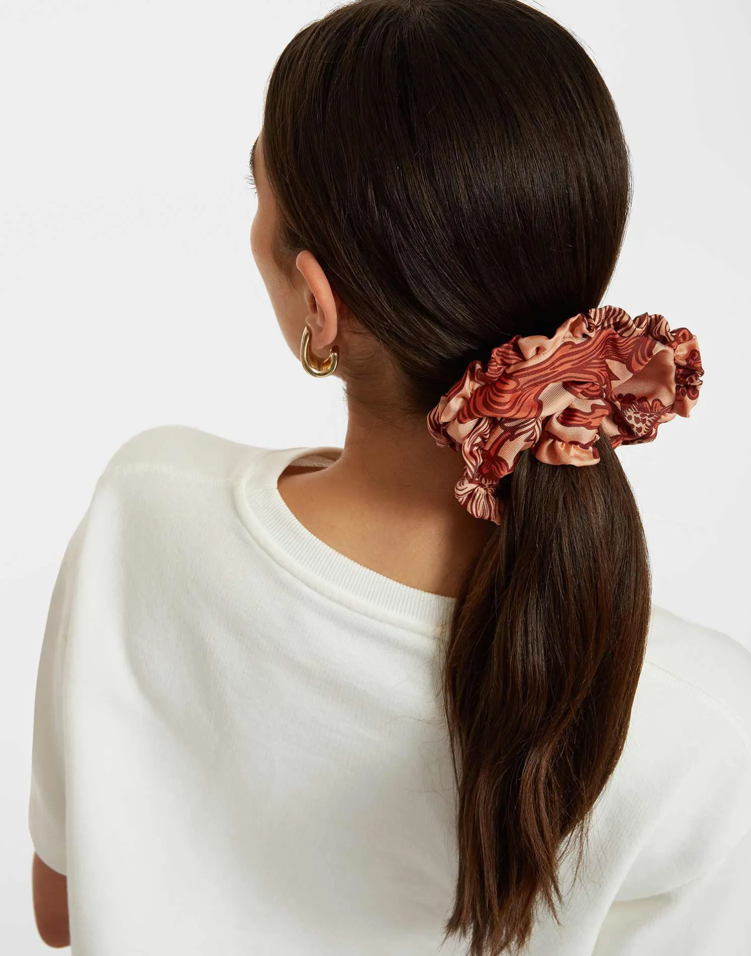 La DoubleJ Accessori Per Capelli|Accessories<ScrunchieReef Pale Pink in Silk Twill