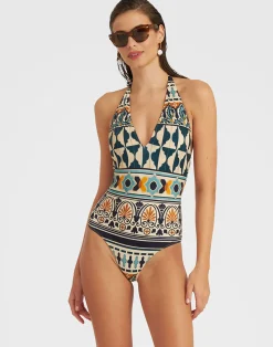 La DoubleJ Moda Mare<Sexy SwimsuitCasareale Small Plac&egrave;e Cream in Lycra