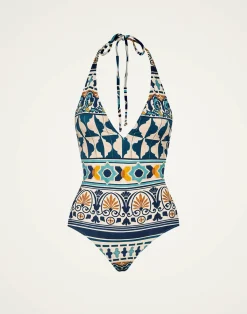La DoubleJ Moda Mare<Sexy SwimsuitCasareale Small Placèe Cream in Lycra