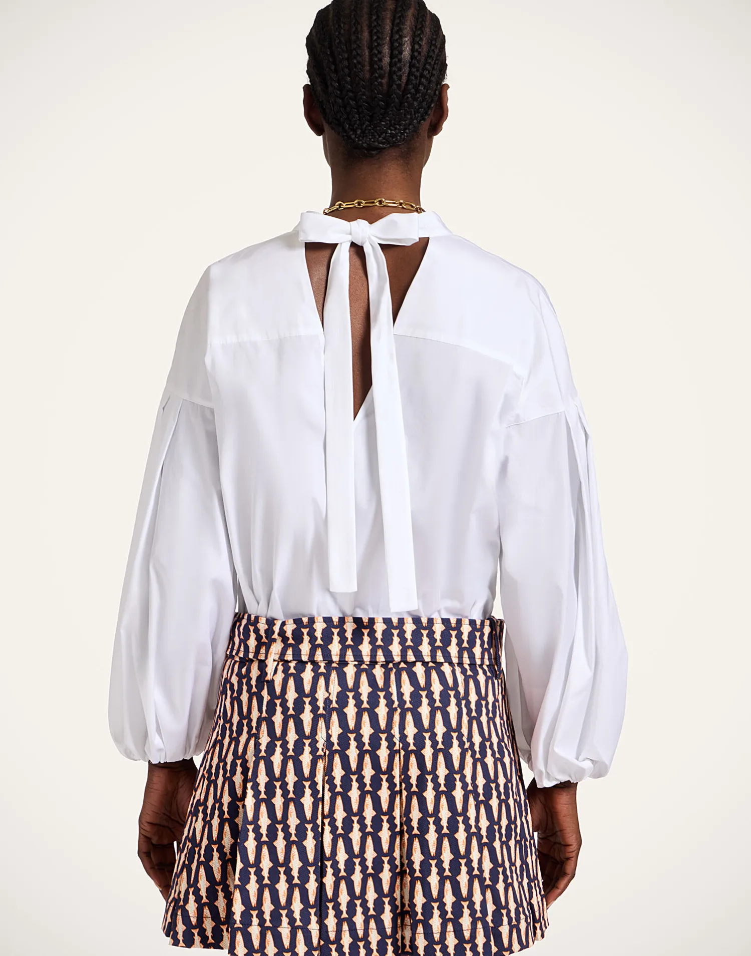 La DoubleJ Camicie E Top<Share Your Screen ShirtSolid White in Cotton Poplin