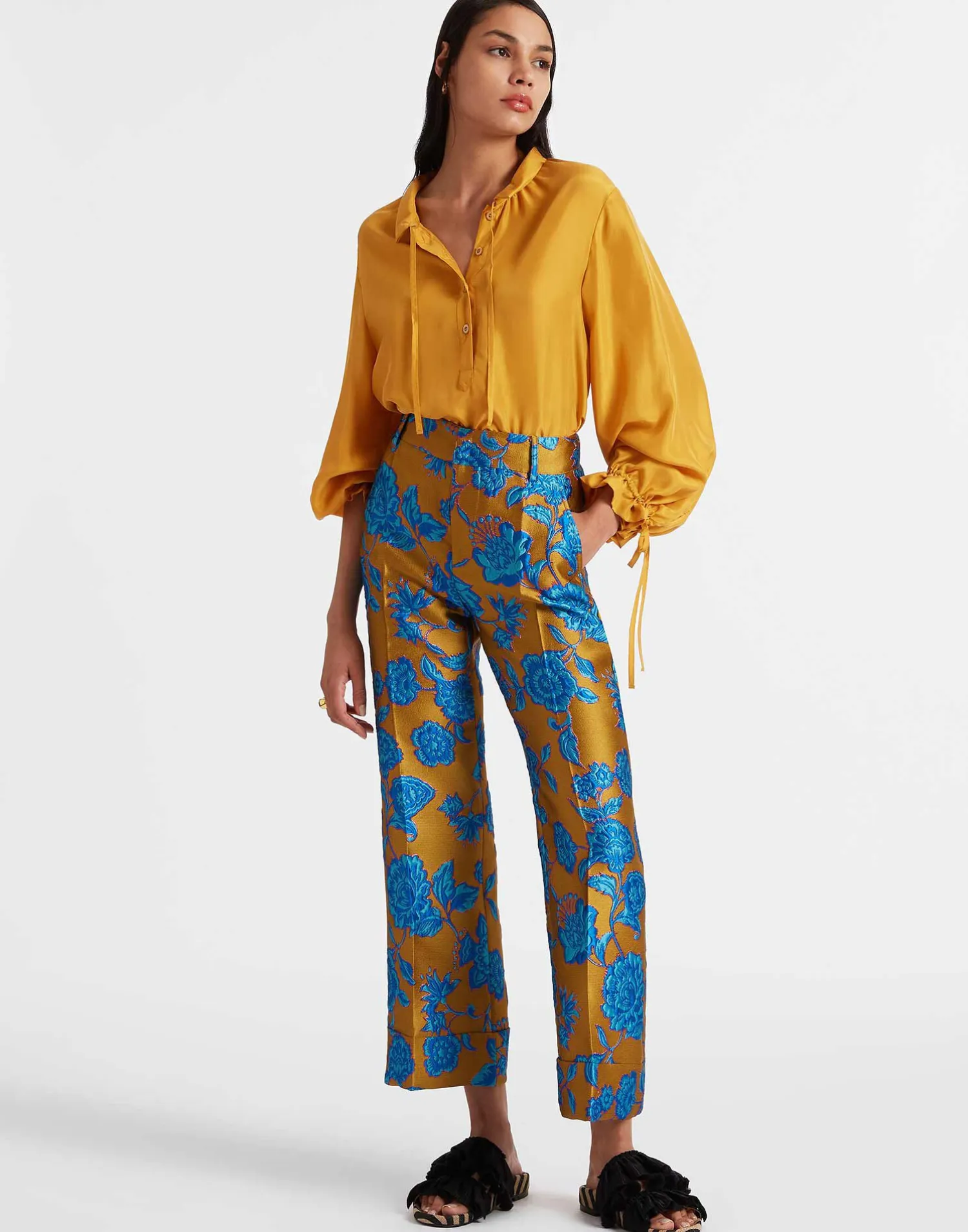 La DoubleJ Camicie E Top<Shirt And SassySolid Gold in Washed Silk