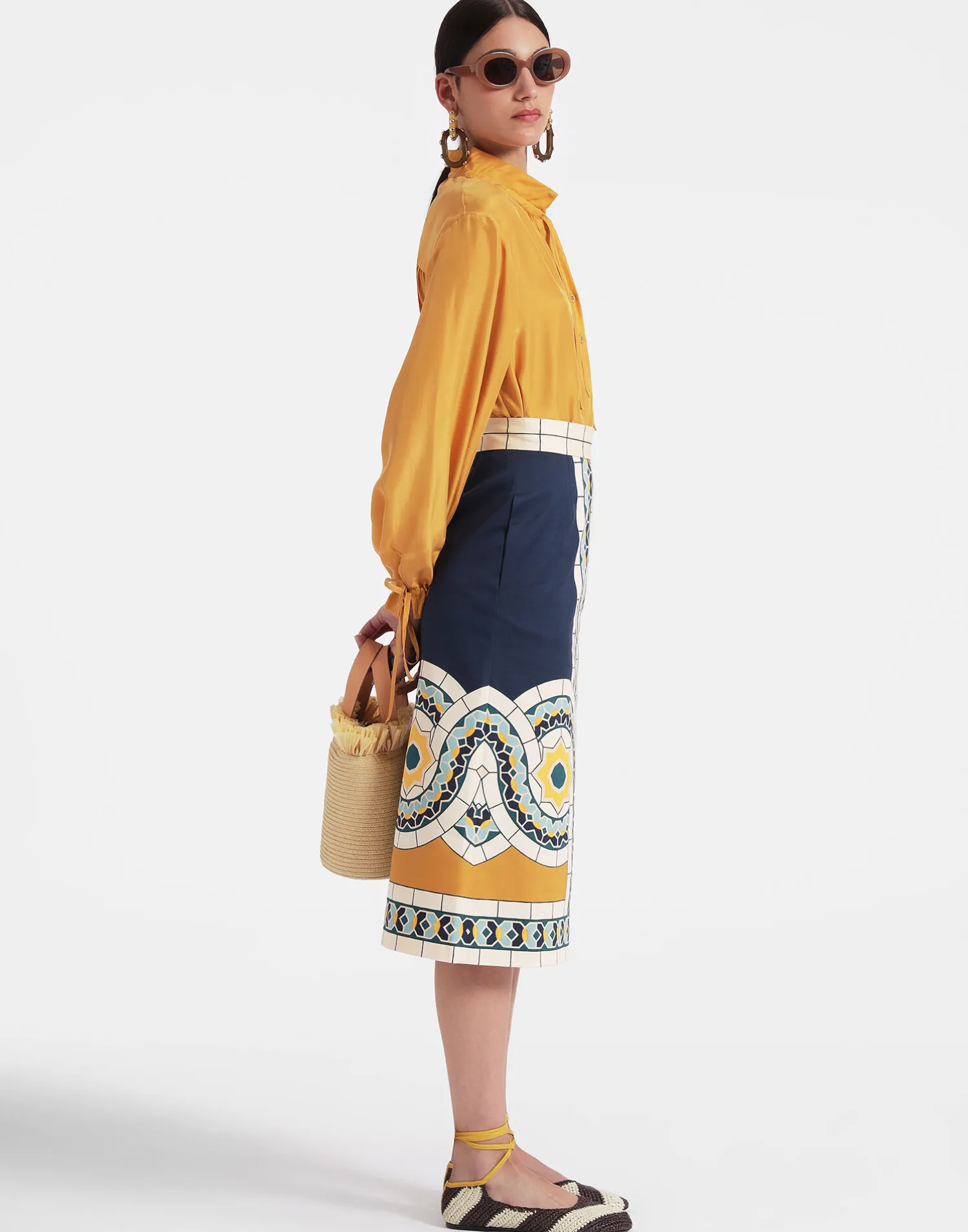 La DoubleJ Camicie E Top<Shirt And SassySolid Gold in Washed Silk