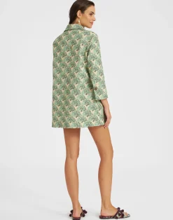 La DoubleJ Vestiti<Short Artemis DressFans Mint in Shot Cotton