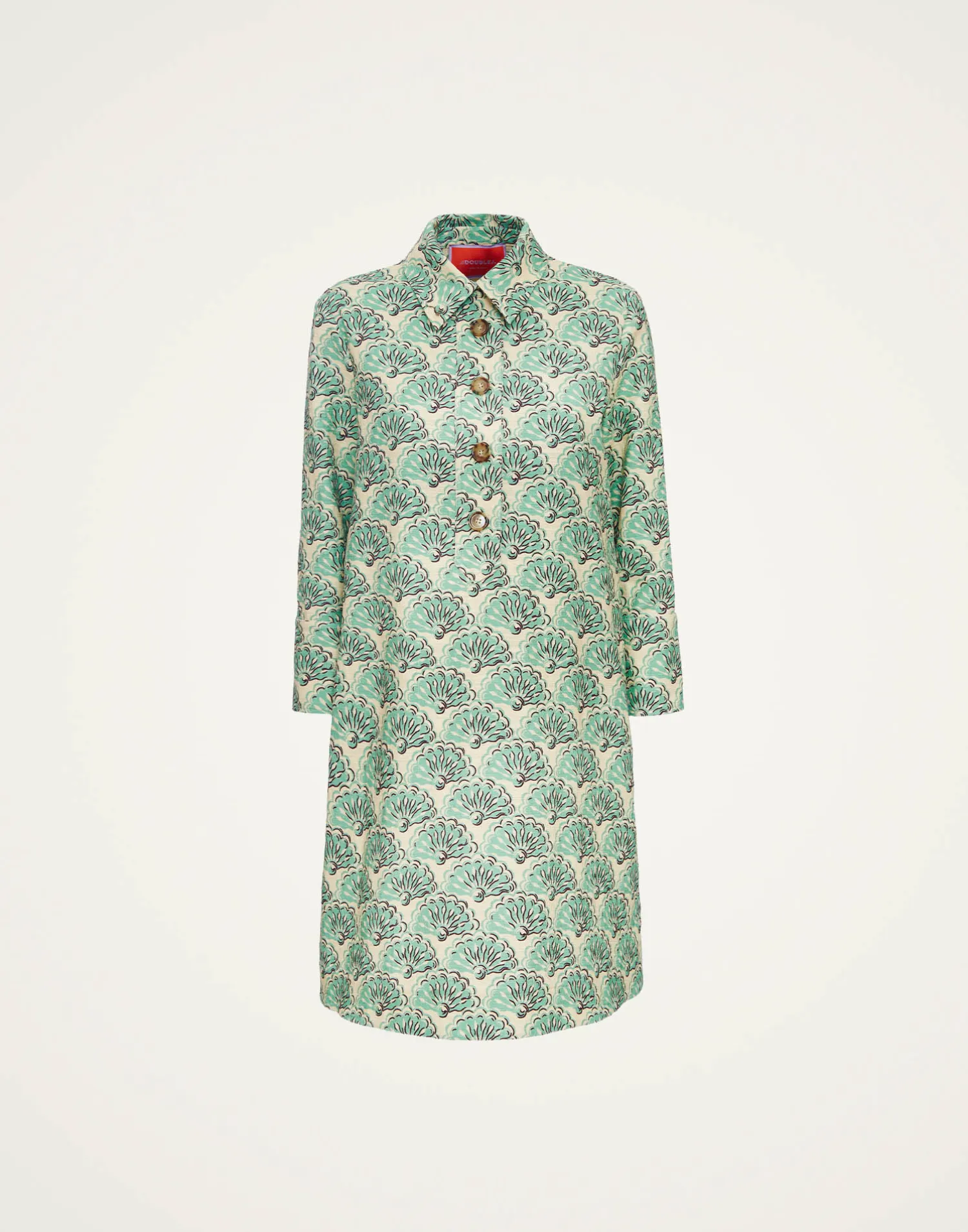 La DoubleJ Vestiti<Short Artemis DressFans Mint in Shot Cotton