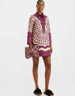 La DoubleJ Vestiti<Short Artemis DressFans Placée Purple in Faille