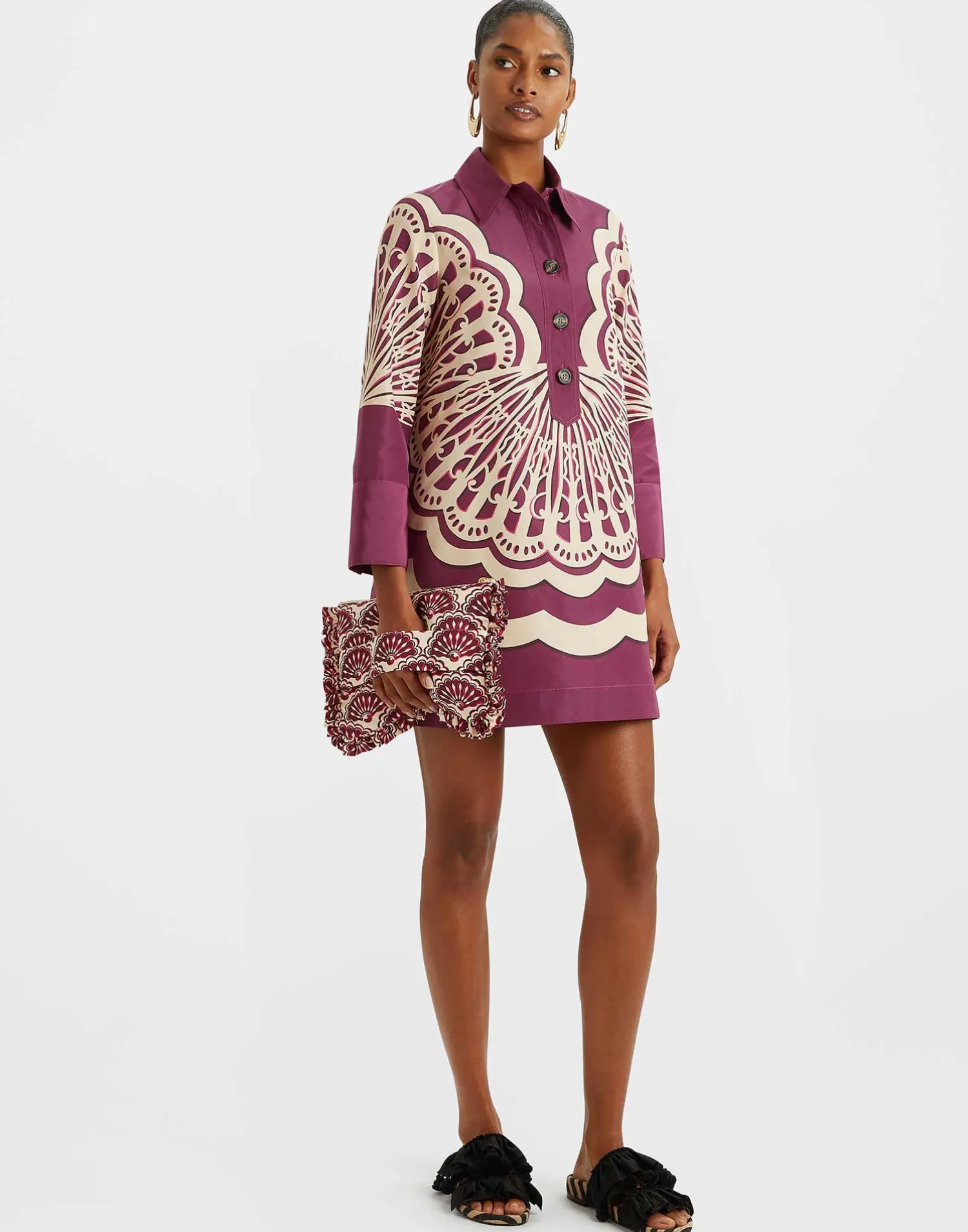 La DoubleJ Vestiti<Short Artemis DressFans Placée Purple in Faille