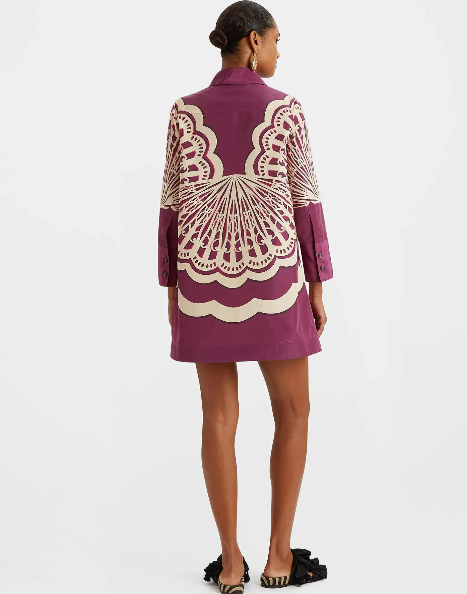 La DoubleJ Vestiti<Short Artemis DressFans Placée Purple in Faille
