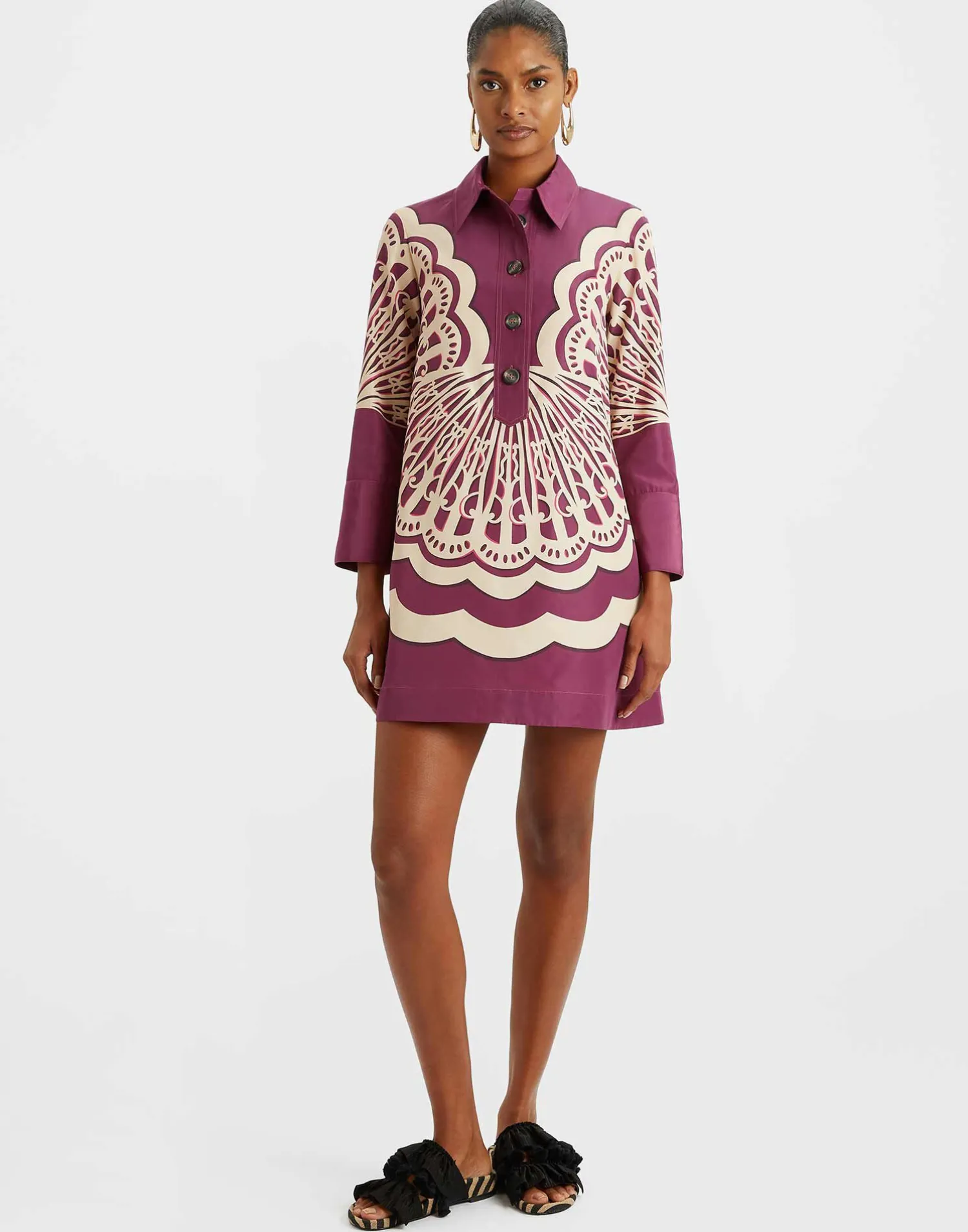 La DoubleJ Vestiti<Short Artemis DressFans Placée Purple in Faille
