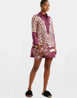 La DoubleJ Vestiti<Short Artemis DressFans Placée Purple in Faille