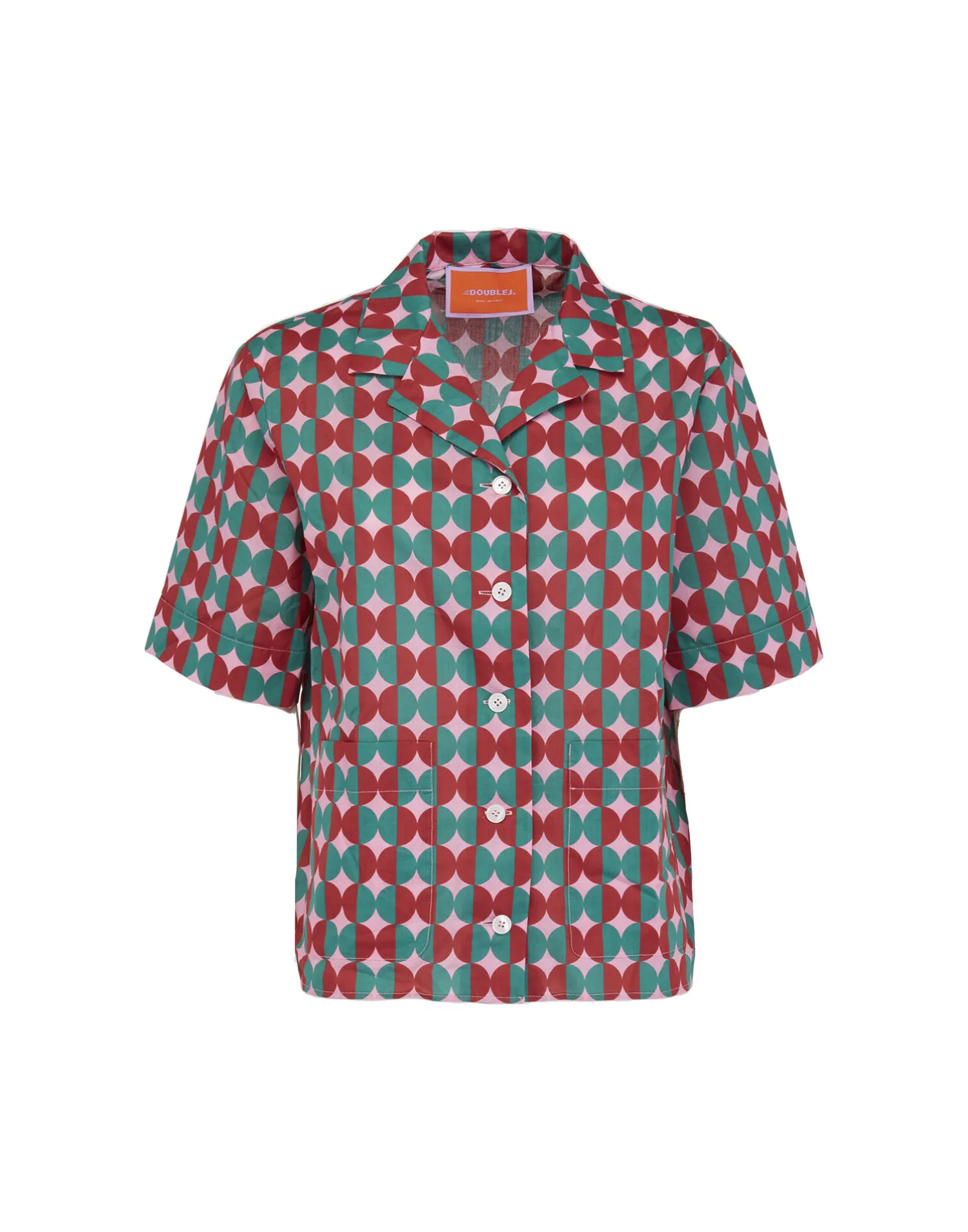 La DoubleJ Loungewear<Short PajamaMezzaluna Pink in Cotton Voile