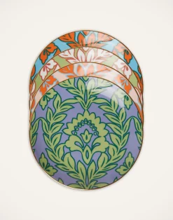 La DoubleJ Piatti Da Dessert & Piattini|Tavola<Side Plates Set Of 4Spring Garland in Porcelain